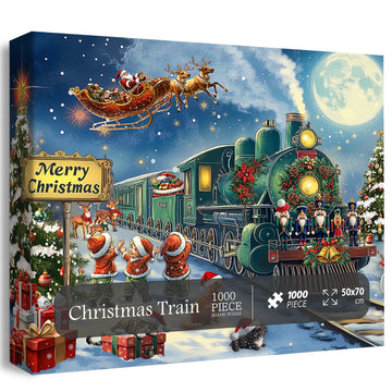 Rompecabezas de tren de Navidad Puzzle 1000 piezas